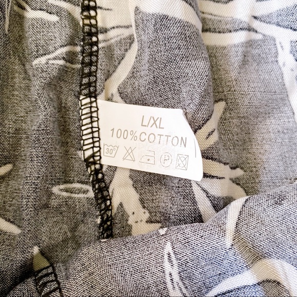 🐚 BOHO TROPICAL NAVY WHITE HIGH WAIST BAGGY PANTS! - Picture 8 of 8